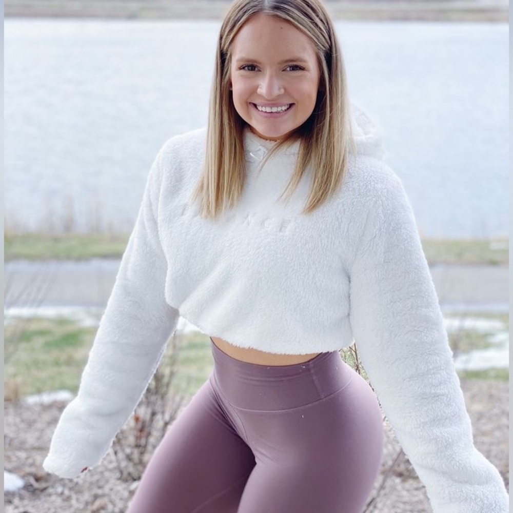 Balance athletica Sherpa cropped hoodie